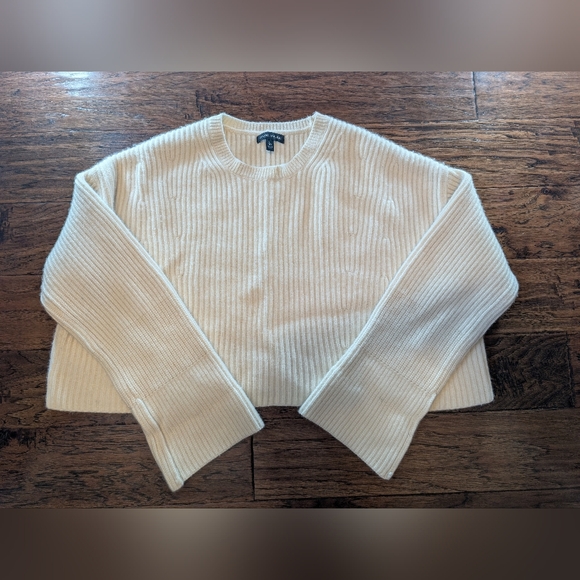 Banana Republic Oversized Crop Merino Wool and Cashmere Blend Sweater Size XL - Picture 2 of 10